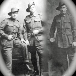 WW1 ... Charles, Eddie & Bill. Sons of Edmund Thomas Hungerford & Catherine Wands Ewing Burdett.