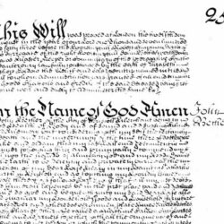 A clip of the will of John Becher