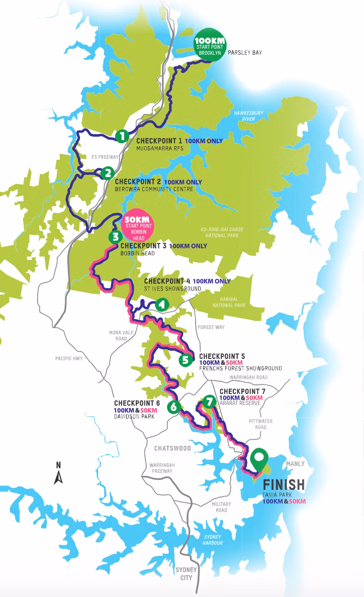 Oxfam trail map