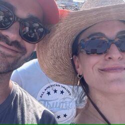 Pheobe Hosier and her Partner, Sam at the Trump Rally